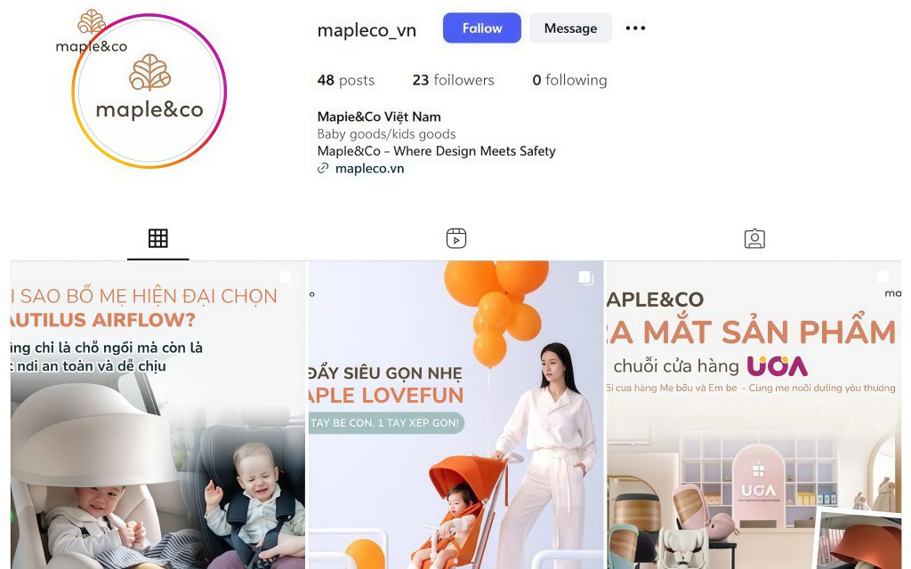 Maple&Co trên Facebook, Instagram và TikTok – Trải nghiệm kết nối đa kênh 13 Maple&Co Instagram