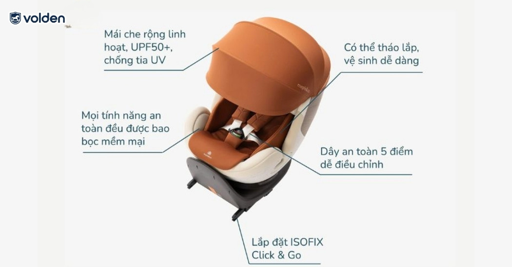 Ghế ô tô dùng cho dòng xe sang – An toàn, sang trọng và tinh tế 6 Đặc điểm nổi bật của ghế ô tô cho bé Volden dành cho xe sang