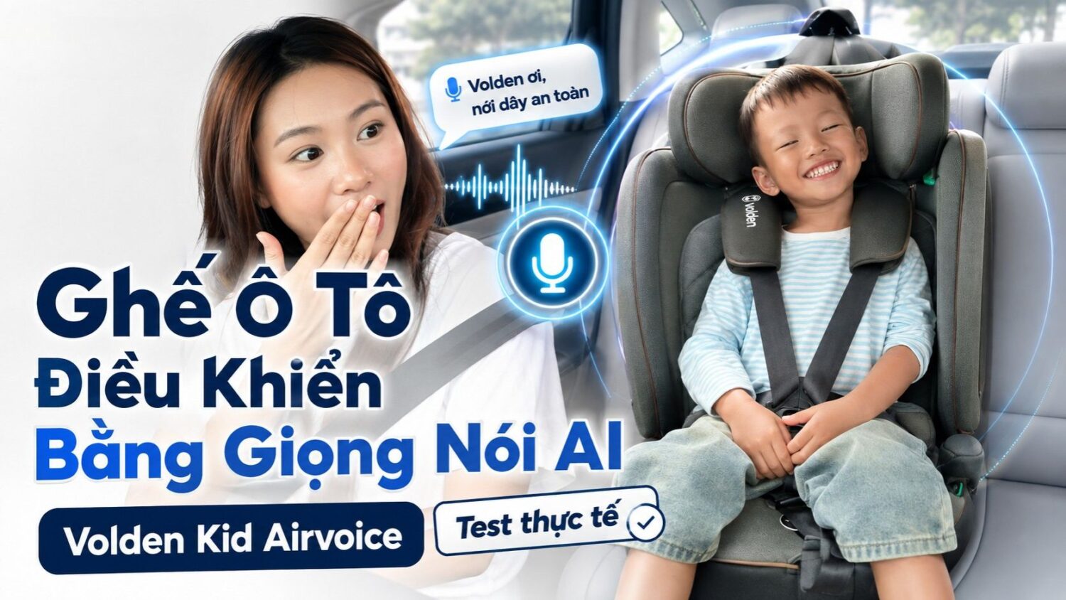 Review ghế ô tô điều khiển bằng giọng nói AI | Volden Kid Airvoice