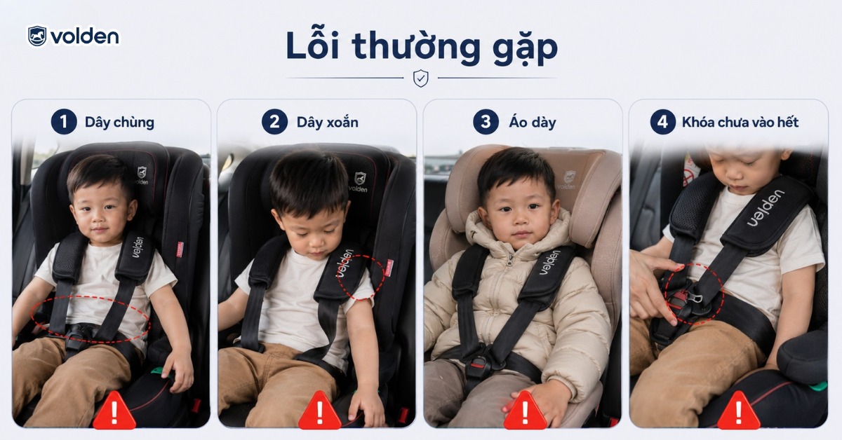 Cách thắt dây an toàn cho ghế trẻ em đúng và hiệu quả 10 Những lỗi thường gặp khi thắt dây an toàn cho ghế trẻ em