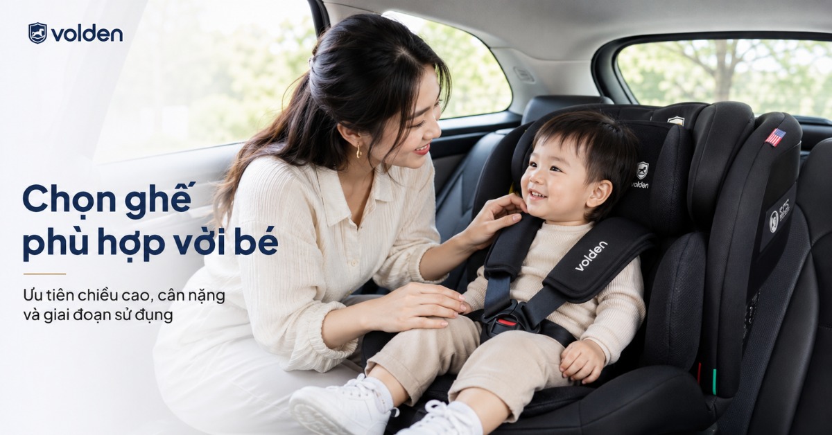 11 Lưu ý khi dùng ghế ô tô trẻ em, bé an toàn ba mẹ yên tâm 5 Chọn ghế phù hợp với chiều cao và thể trạng của trẻ