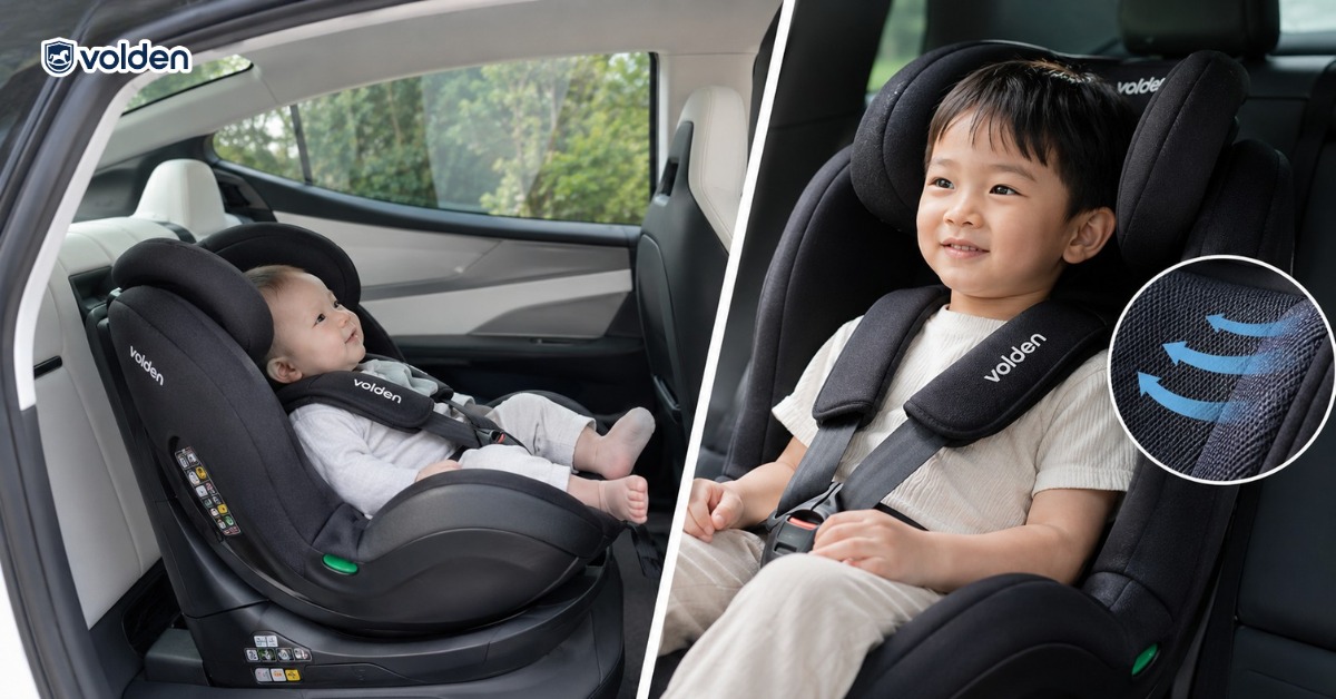 Cách lựa chọn ghế ô tô trẻ em phù hợp cho xe điện 8 Volden Baby Airvoice dùng dài đến 150 cm