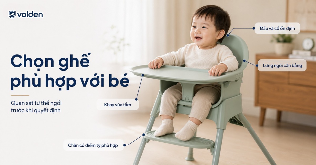 Kinh nghiệm mua ghế ăn dặm cho bé ba mẹ không nên bỏ qua 6 Chọn ghế phù hợp với độ tuổi và khả năng ngồi của bé