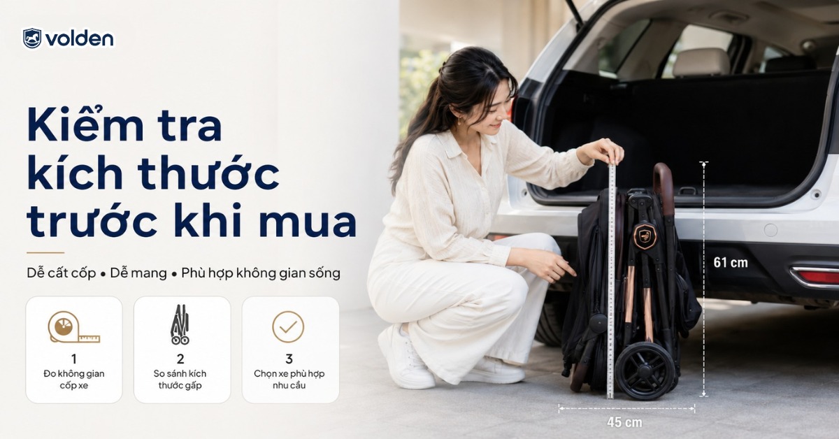 Những kinh nghiệm mua xe đẩy cho bé phù hợp và dễ ưng ý 11 Chọn trọng lượng và kích thước xe đẩy phù hợp