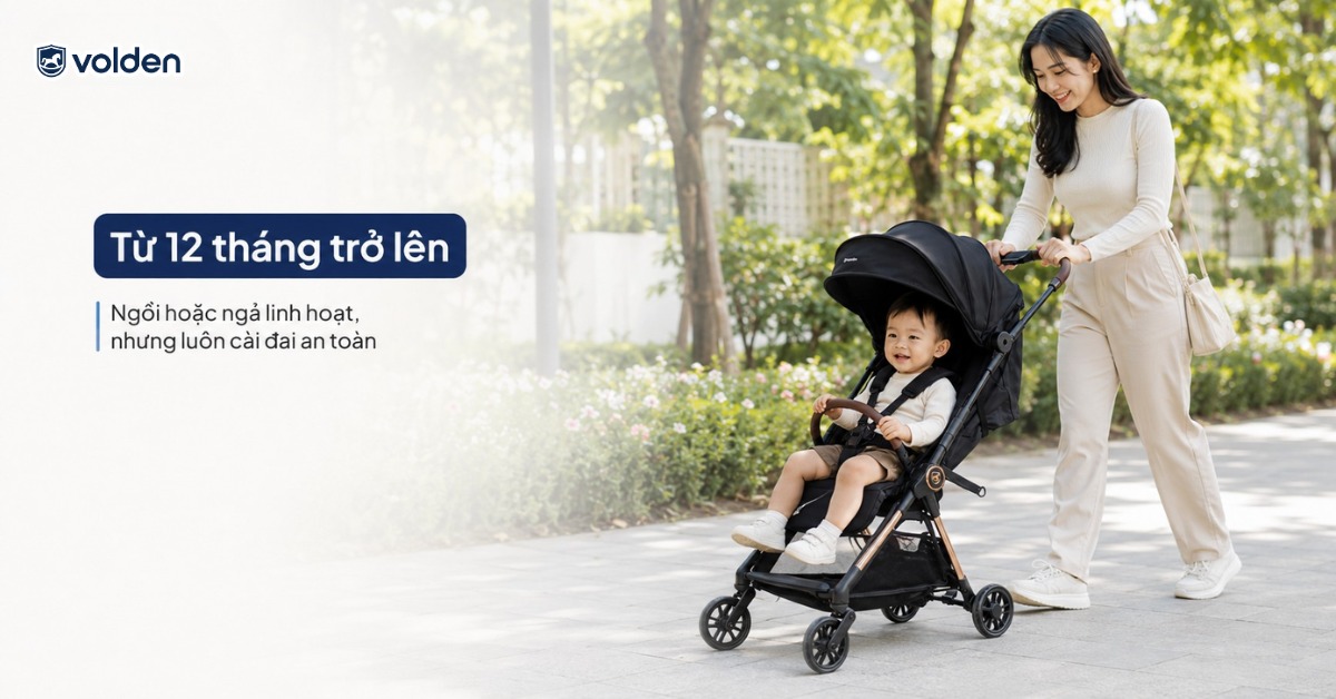 Trẻ mấy tháng dùng được xe đẩy em bé? Những sai lầm khi sử dụng 9 Chọn xe cho trẻ từ 12 tháng tuổi trở lên
