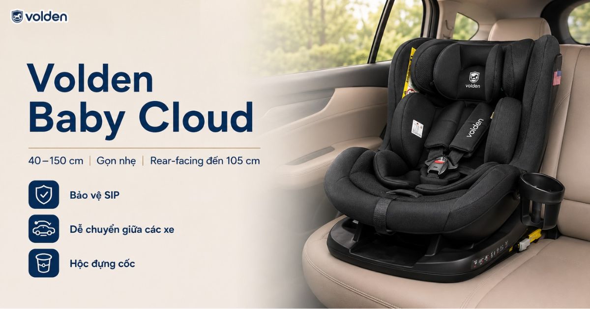 Review các loại ghế ngồi ô tô cho bé giá tốt và đạt tiêu chuẩn R129 9 Ghế ngồi ô tô cho bé Volden Baby Cloud
